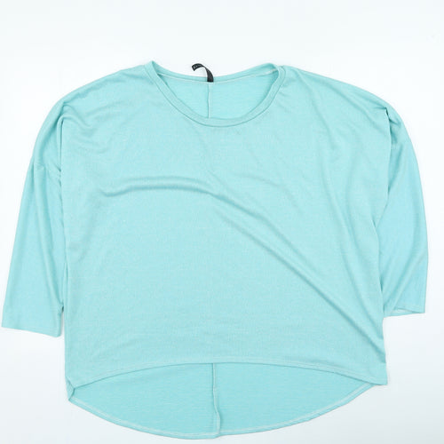 Rags & Couture Womens Blue Round Neck Polyester Pullover Jumper Size XL