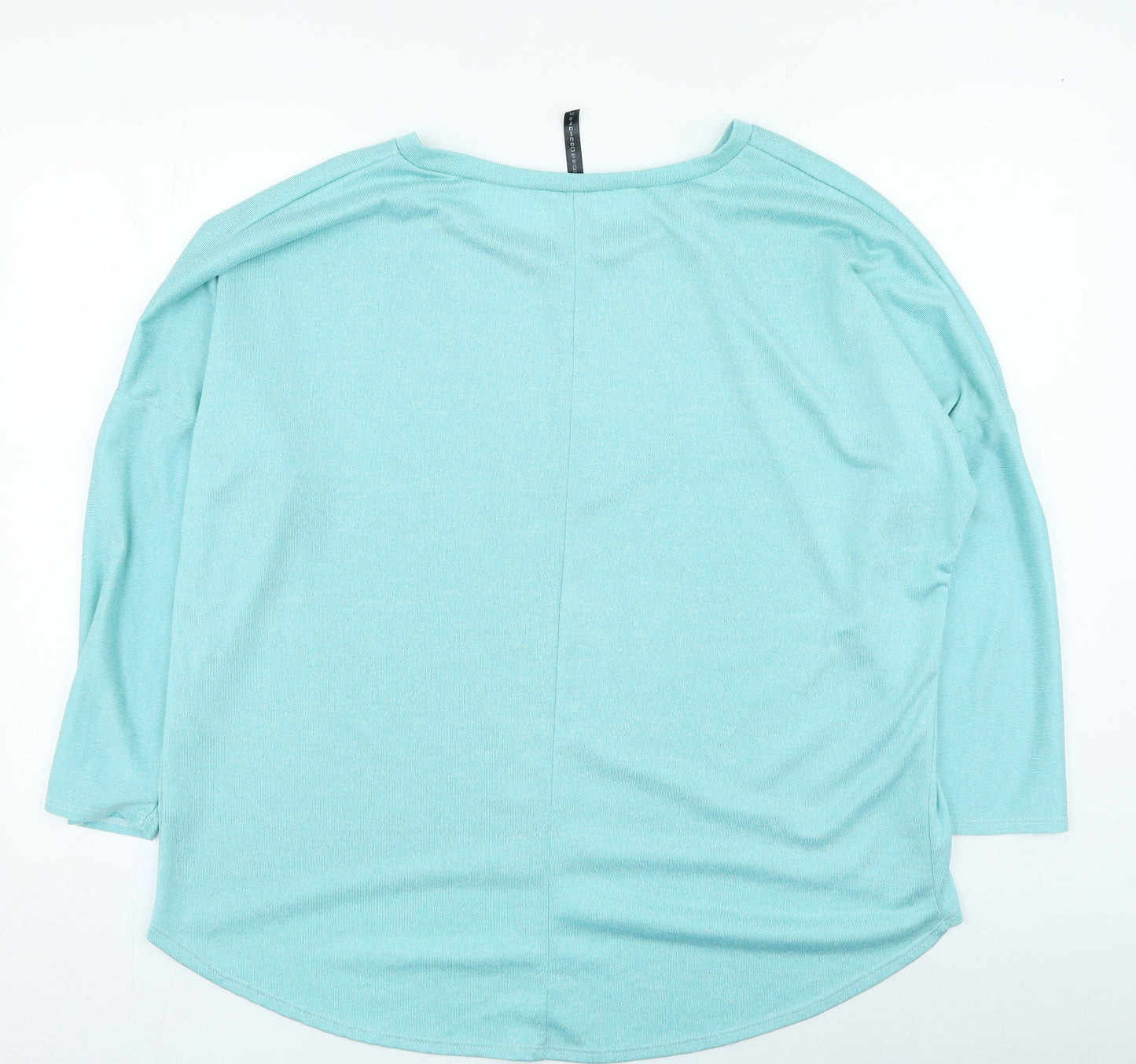 Rags & Couture Womens Blue Round Neck Polyester Pullover Jumper Size XL