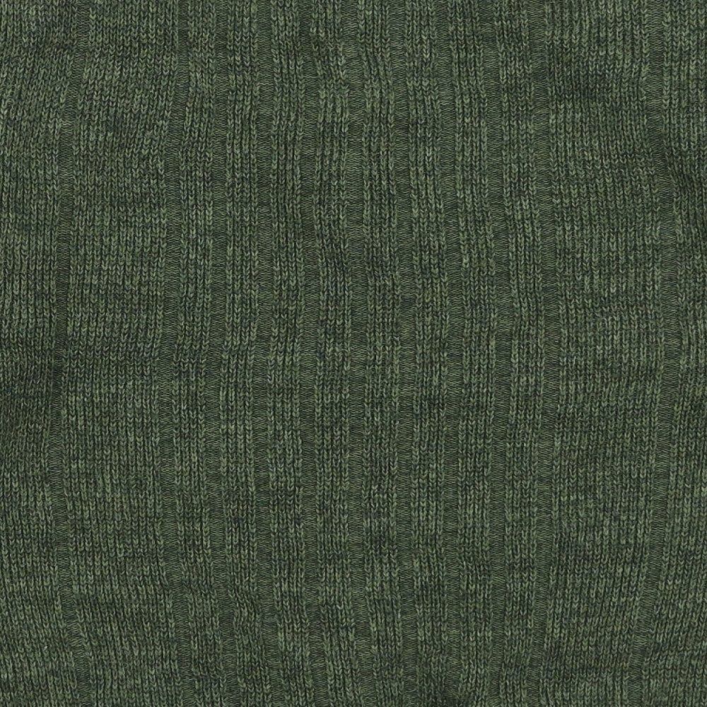 Chums Mens Green High Neck Acrylic Full Zip Jumper Size M