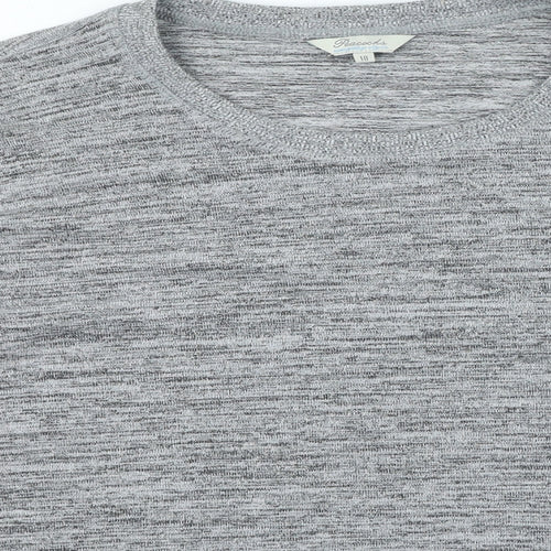 peacoks Womens Grey Round Neck Polyester Pullover Jumper Size 18