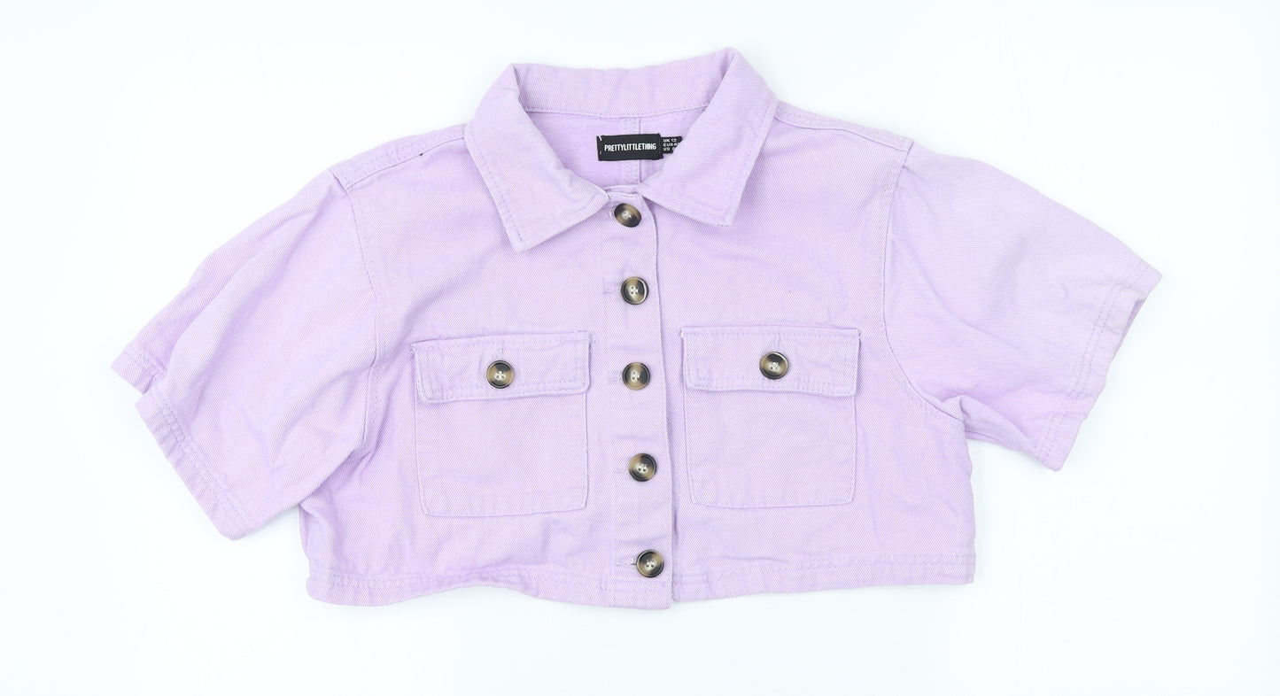 PRETTYLITTLETHING Womens Purple Jacket Size 12