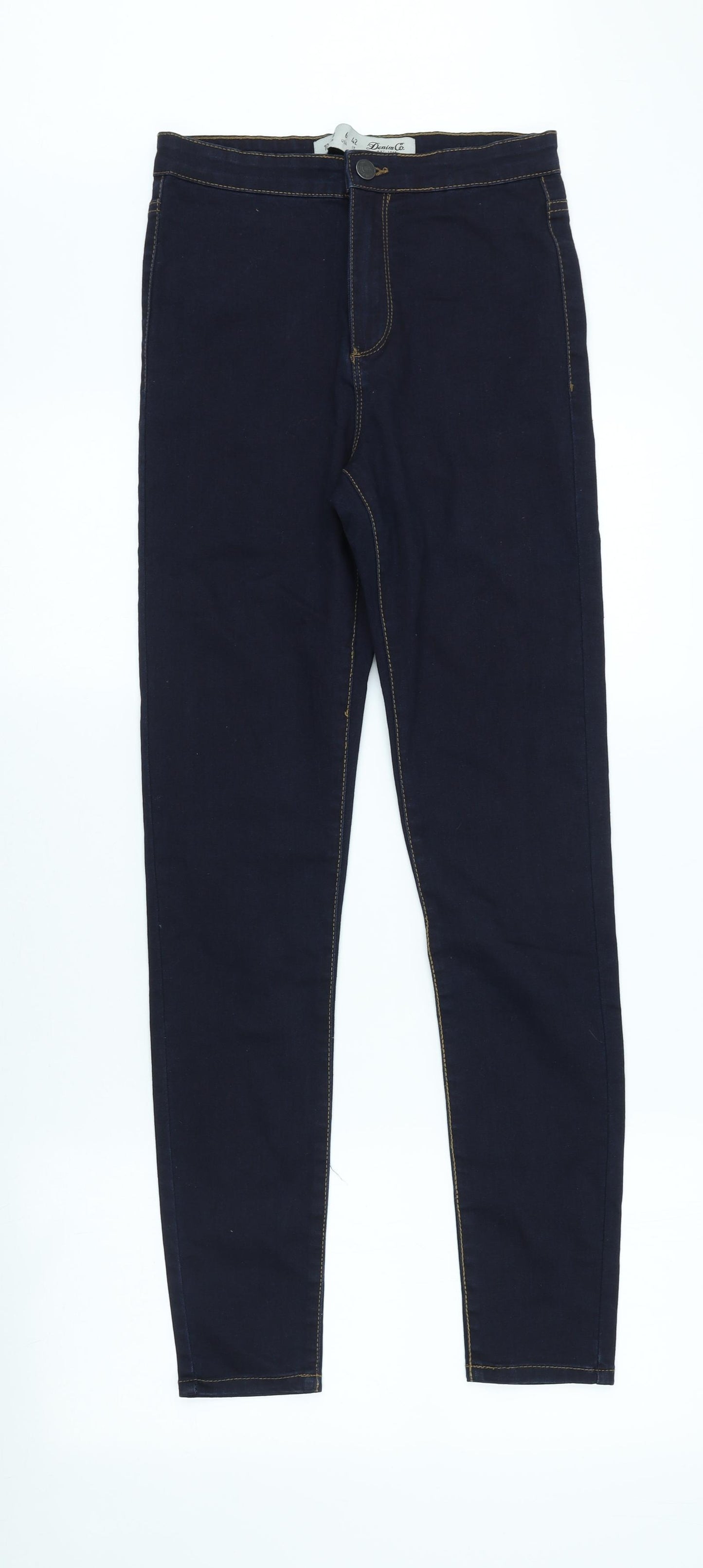 Denim & Co. Womens Black Cotton Skinny Jeans Size 12 L28 in Slim