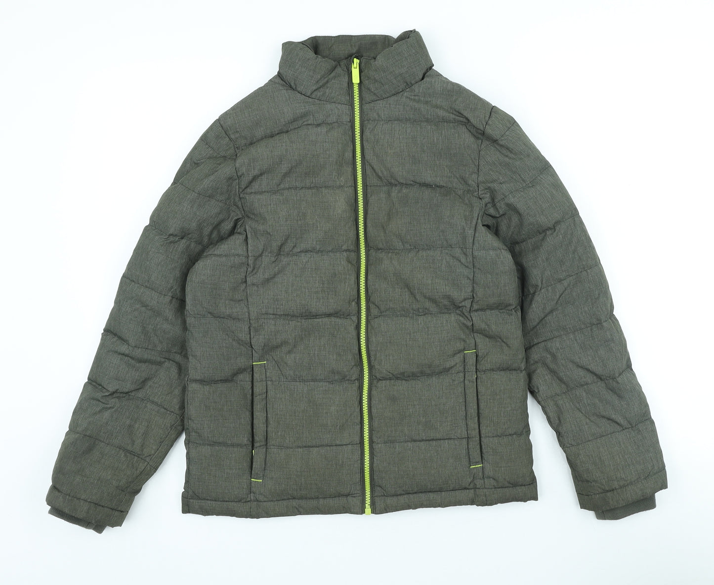 Zakti Boys Green Basic Coat Coat Size 11-12 Years