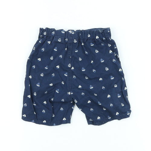 H&M Boys Blue 100% Cotton Cropped Trousers Size 12-18 Months