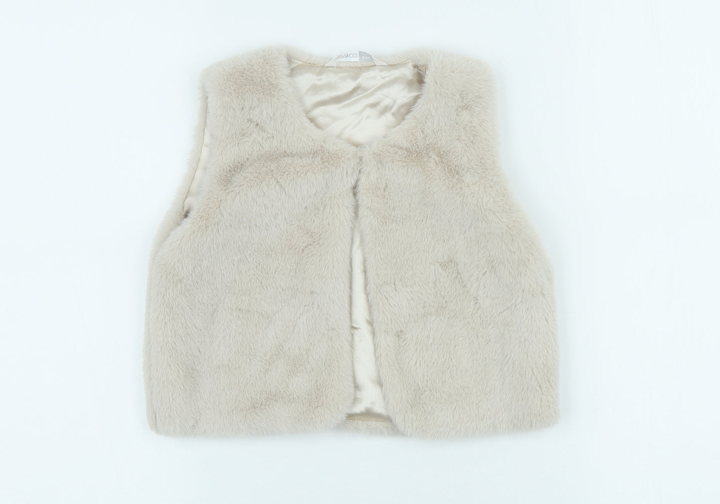 Pep&Co Girls Ivory Gilet Jacket Size 4-5 Years