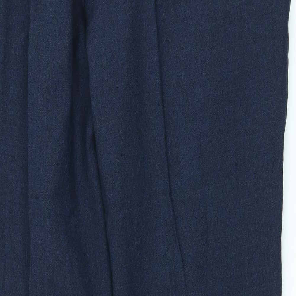 NEXT Mens Black Wool Trousers Size 36 in L30 in Regular