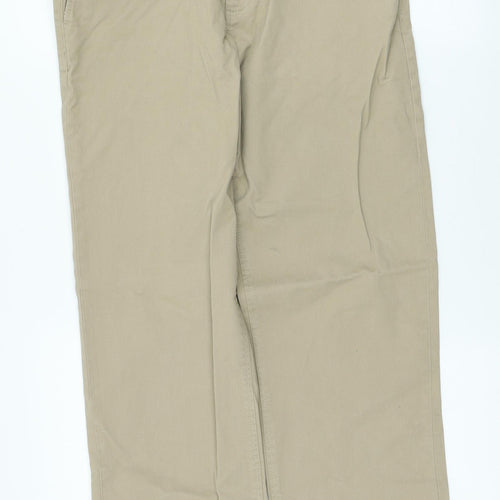 George Mens Beige Cotton Chino Trousers Size 32 in L29 in Regular
