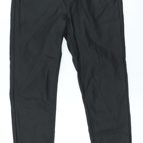 Urban Bliss Womens Black Viscose Trousers Size 14 L27 in Regular