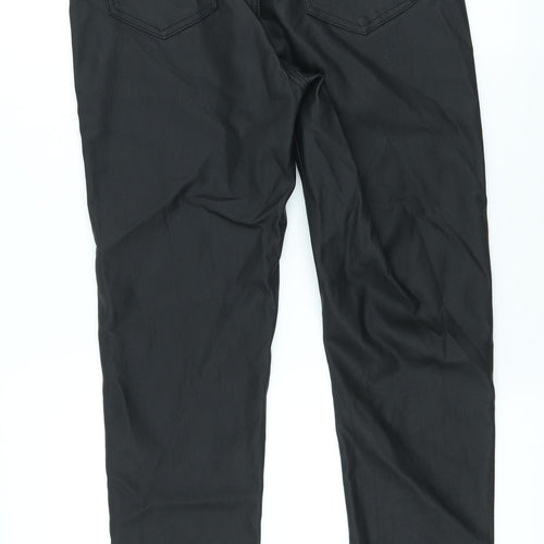 Urban Bliss Womens Black Viscose Trousers Size 14 L27 in Regular