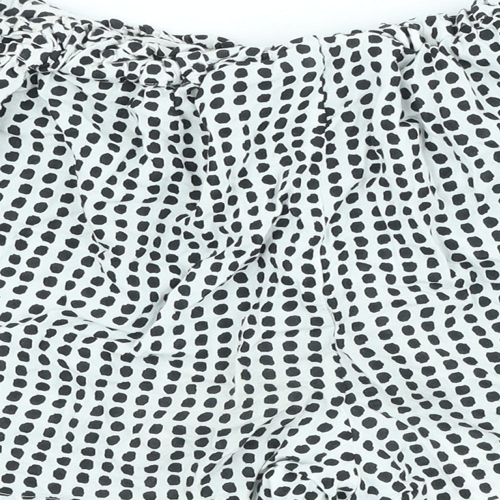 Primark Womens Multicoloured Geometric Viscose Hot Pants Shorts Size 10 Regular Drawstring