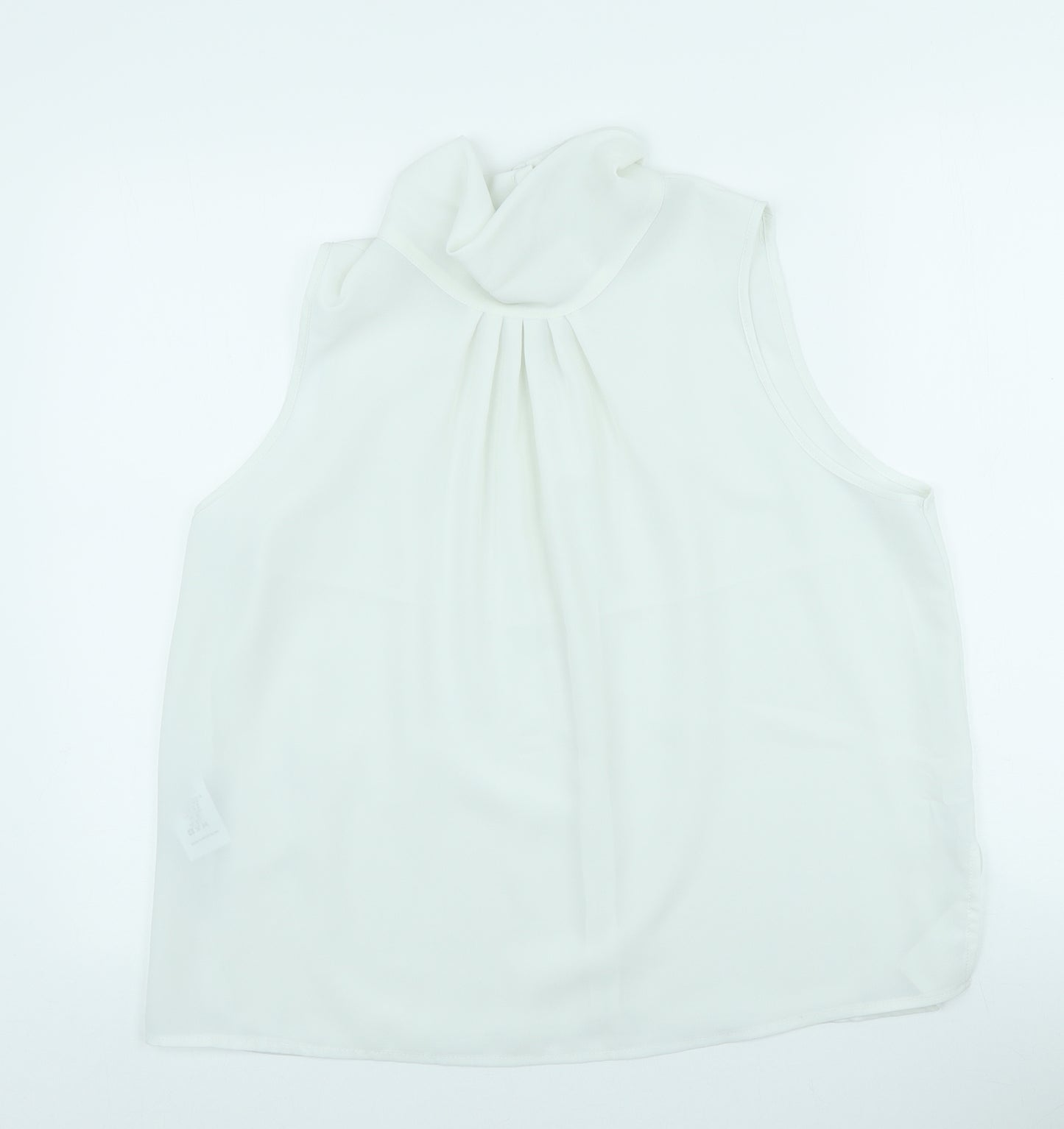 Alexon Womens White Polyester Tunic Blouse Size 18 High Neck