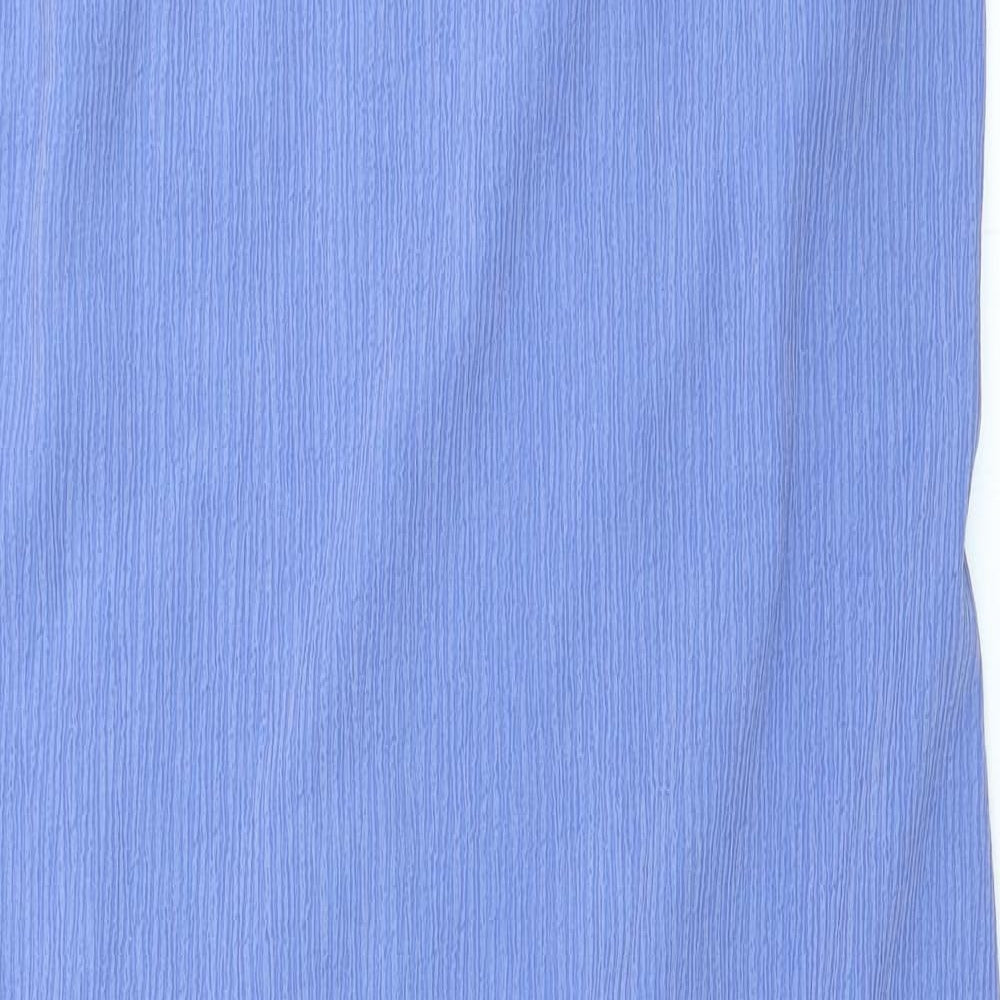 Marks and Spencer Womens Blue Polyester Sheath Size 18 Scoop Neck