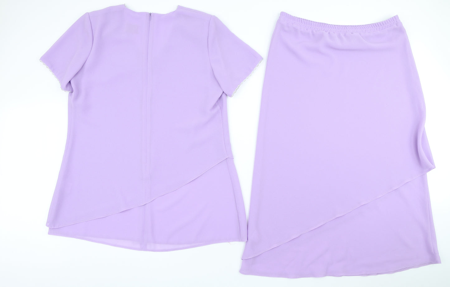 ELVI Womens Purple Viscose Swing Set Size 18 Zip