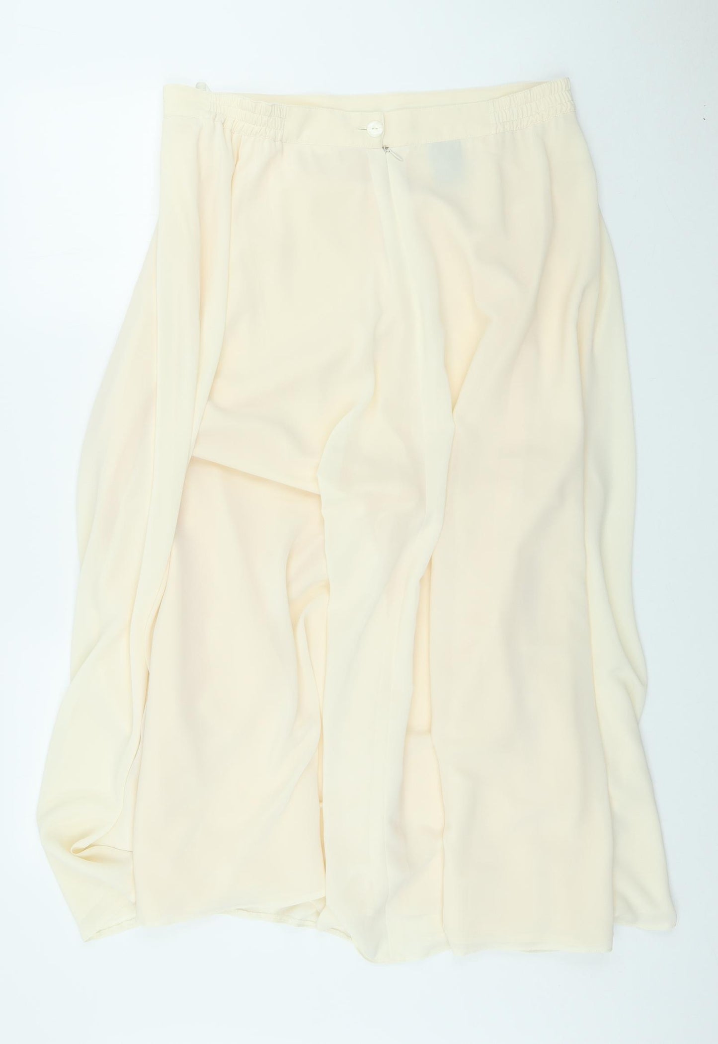 ELVI Womens Beige Viscose Swing Skirt Size 18 Zip