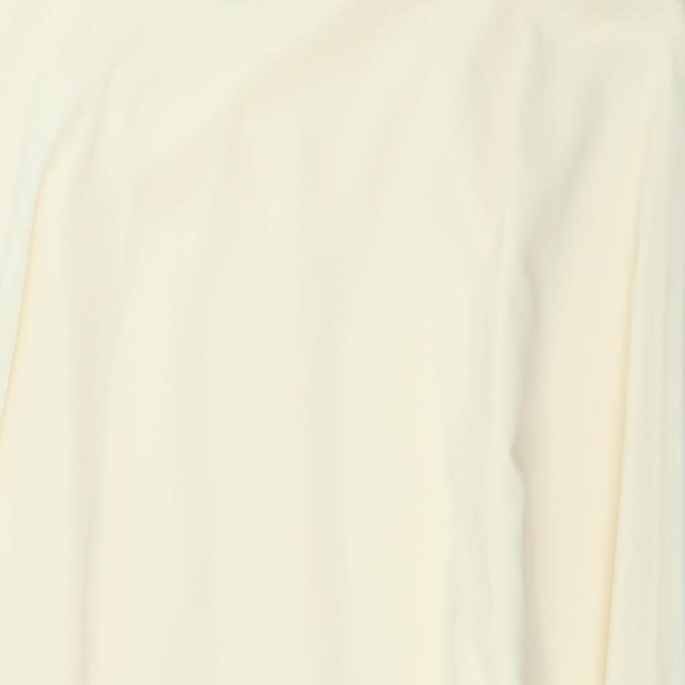 ELVI Womens Beige Viscose Swing Skirt Size 18 Zip