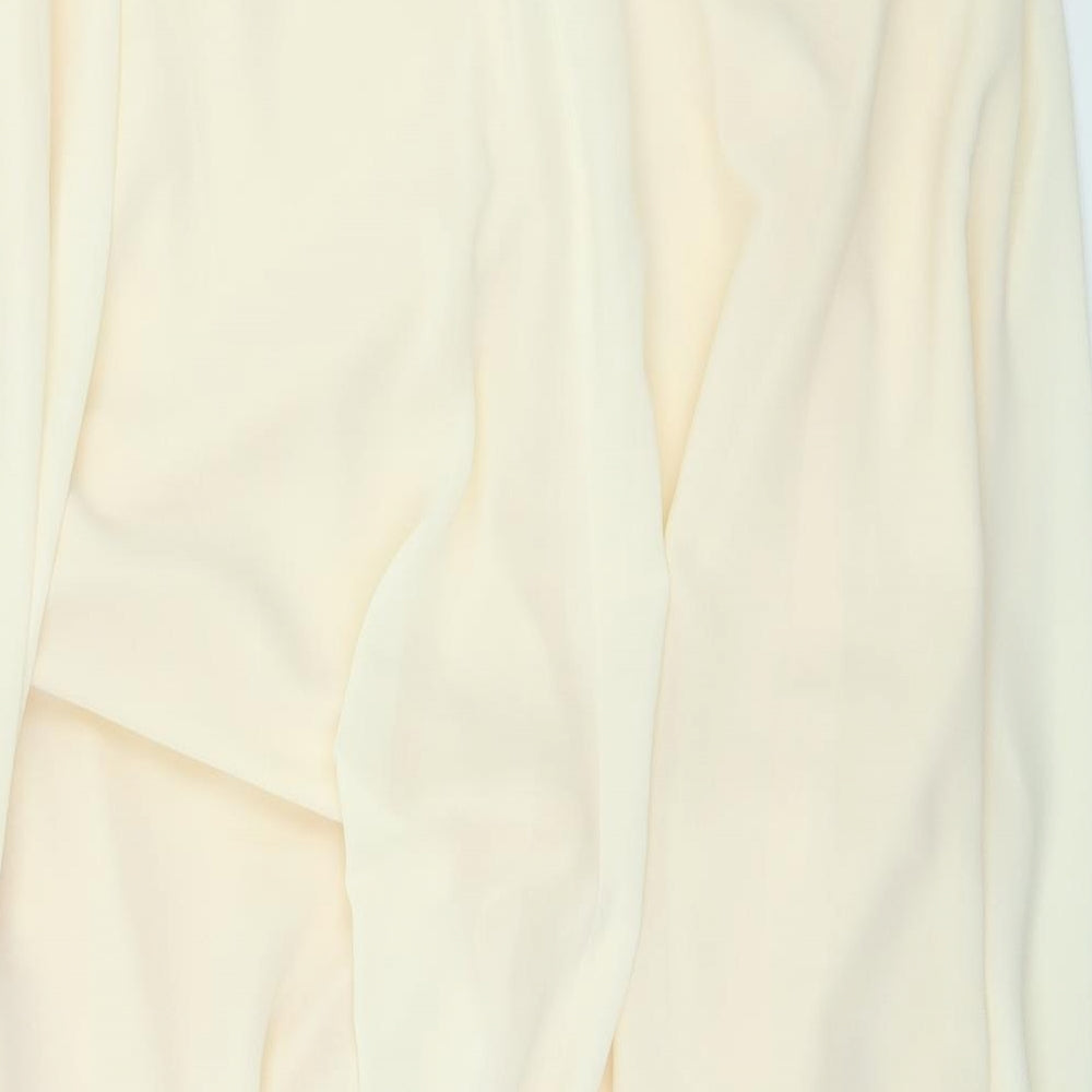 ELVI Womens Beige Viscose Swing Skirt Size 18 Zip