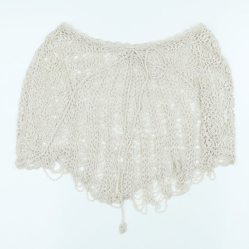 Topshop Womens Beige Polyester Mini Skirt - Beach coverup