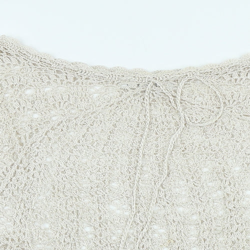 Topshop Womens Beige Polyester Mini Skirt - Beach coverup