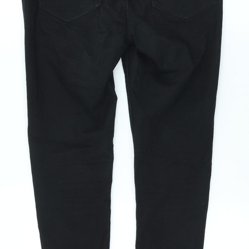 Divided by H&M Womens Black Cotton Skinny Jeans Size 12 L27 in Slim Zip