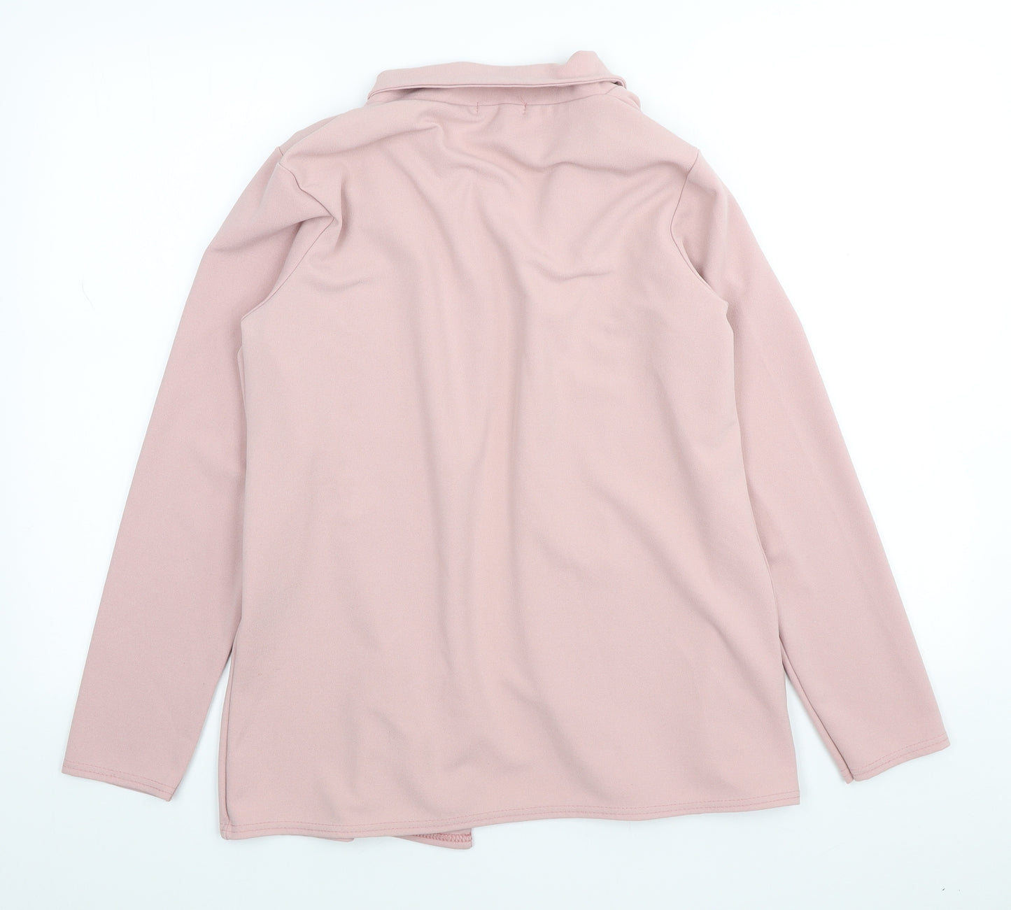 Boohoo Womens Pink Collared Polyester Cardigan Jumper Size 14