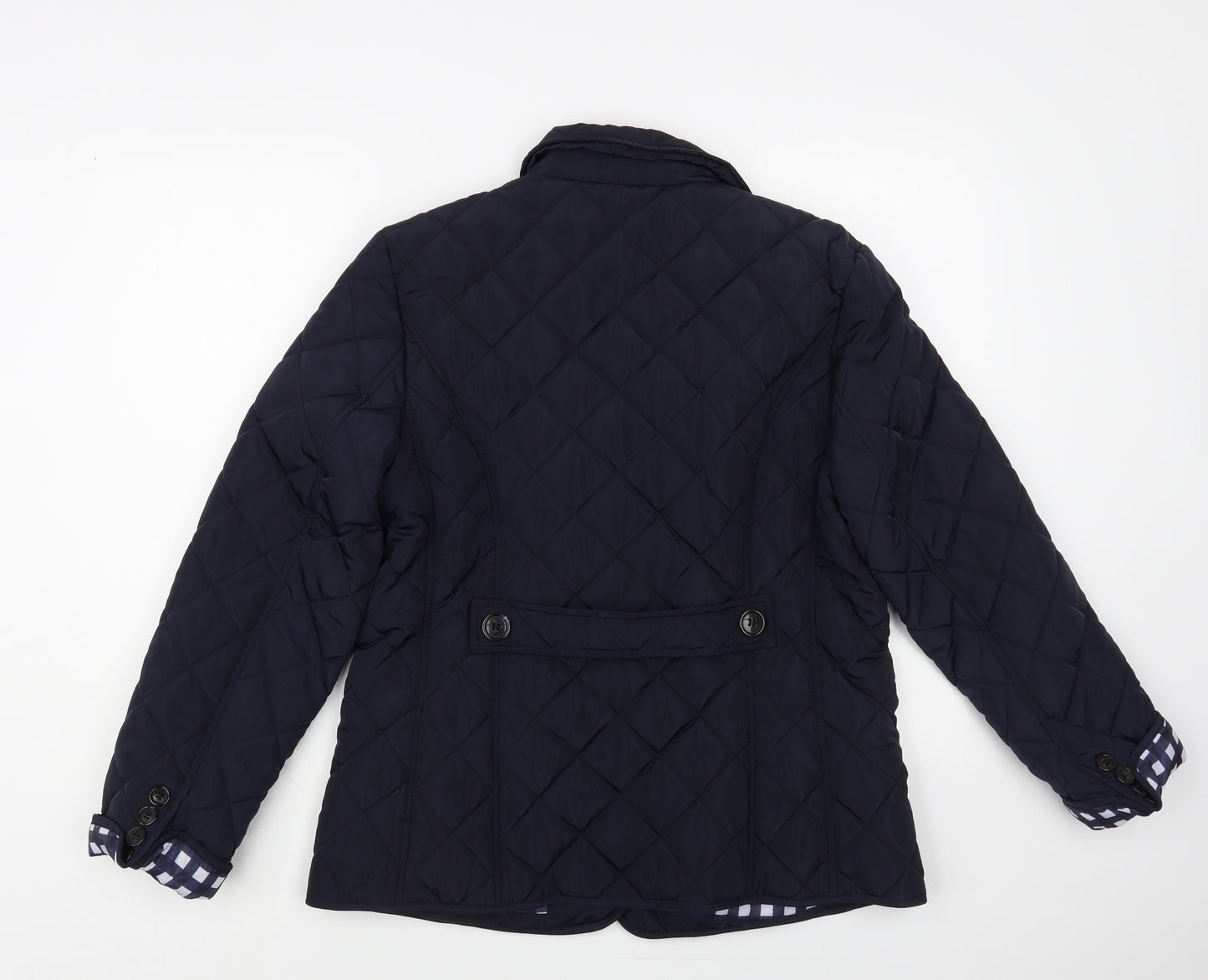 Bonmarché Womens Blue Quilted Jacket Size 14 Button