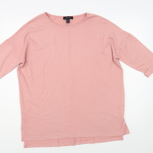 New Look Womens Pink Boat Neck Polyester Pullover Jumper Size S