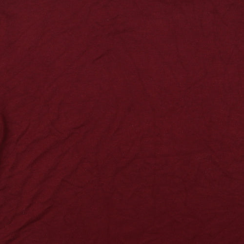 Marks and Spencer Womens Red Boat Neck Viscose Pullover Jumper Size L