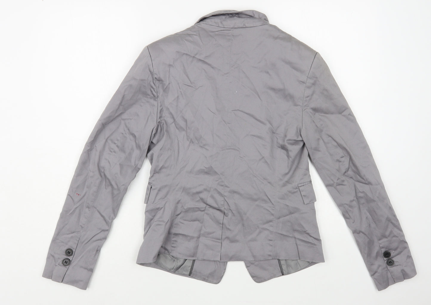 New Look Womens Grey Jacket Blazer Size 12 Button
