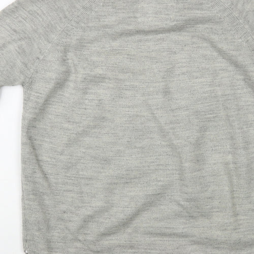 Matalan Womens Grey Collared Acrylic Pullover Jumper Size 8