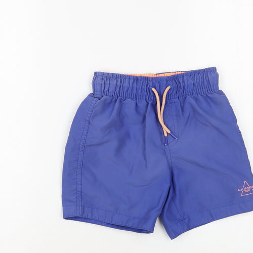 Primark Boys Blue Polyester Bermuda Shorts Size 5-6 Years Regular Drawstring - swimming shorts