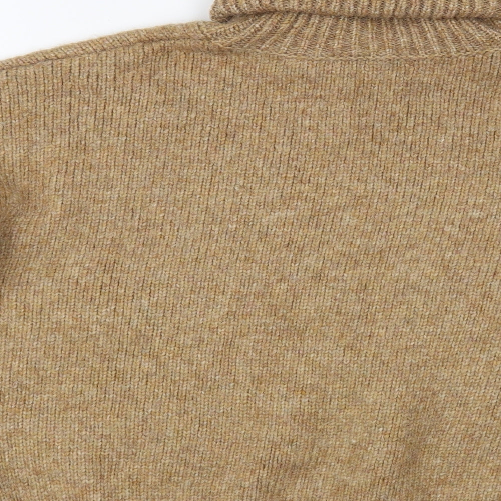 George Womens Beige Roll Neck Acrylic Pullover Jumper Size S