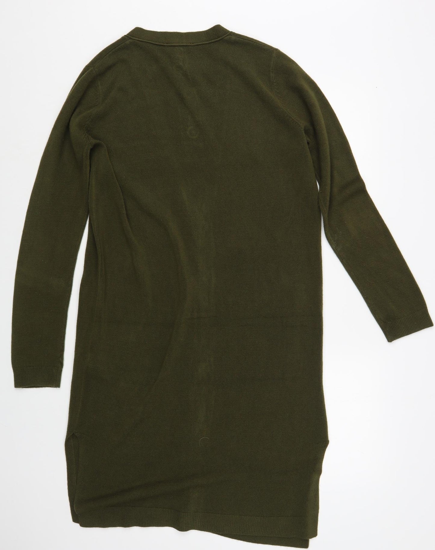 New Look Womens Green V-Neck Acrylic Cardigan Jumper Size M
