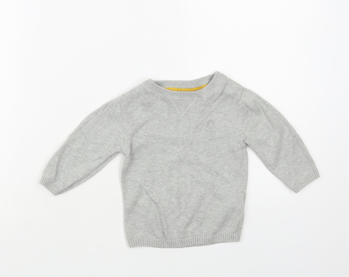 NEXT Baby Grey Cotton Pullover Jumper Size 6-9 Months Pullover