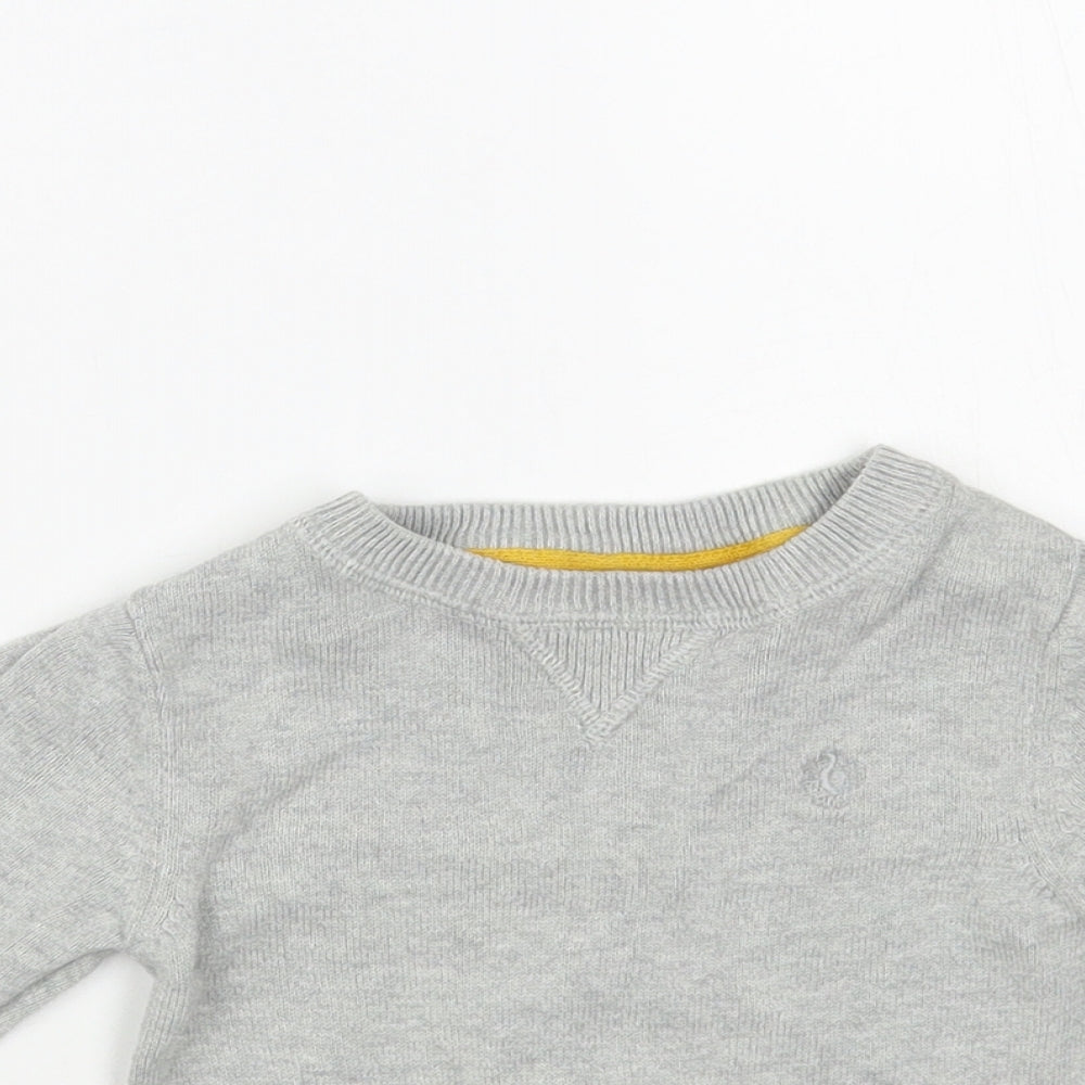NEXT Baby Grey Cotton Pullover Jumper Size 6-9 Months Pullover