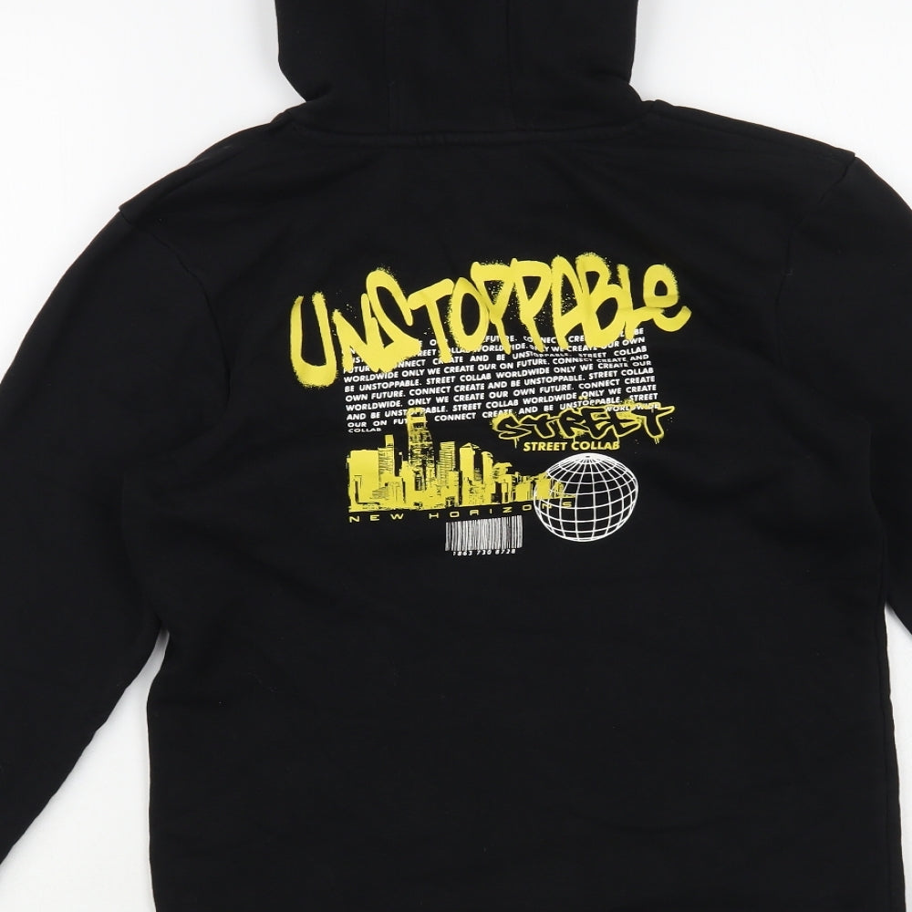 George Boys Black Cotton Pullover Hoodie Size 13-14 Years Pullover - Unstoppable