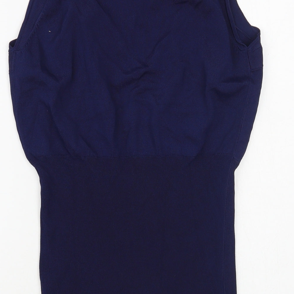 Alexon Womens Blue V-Neck Viscose Pullover Jumper Size L