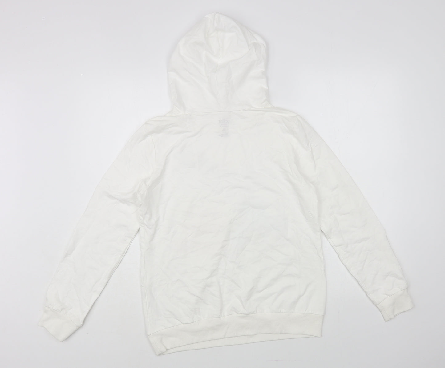 Pat Pat Womens White Cotton Pullover Hoodie Size S Pullover - Smurfy Christmas