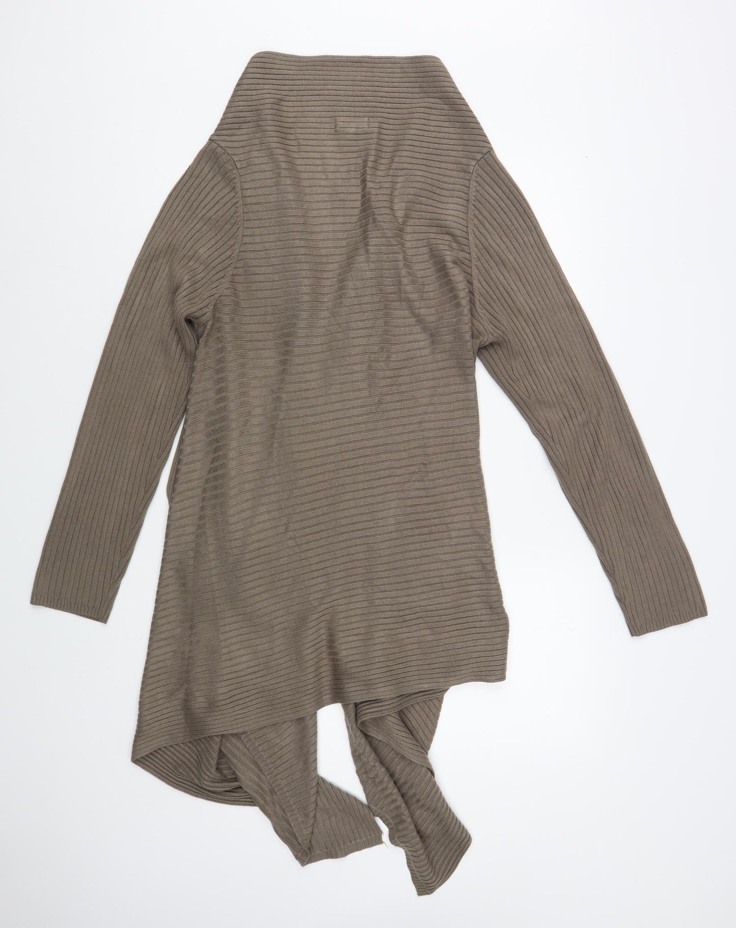 Papaya Womens Brown V-Neck Acrylic Cardigan Jumper Size 18