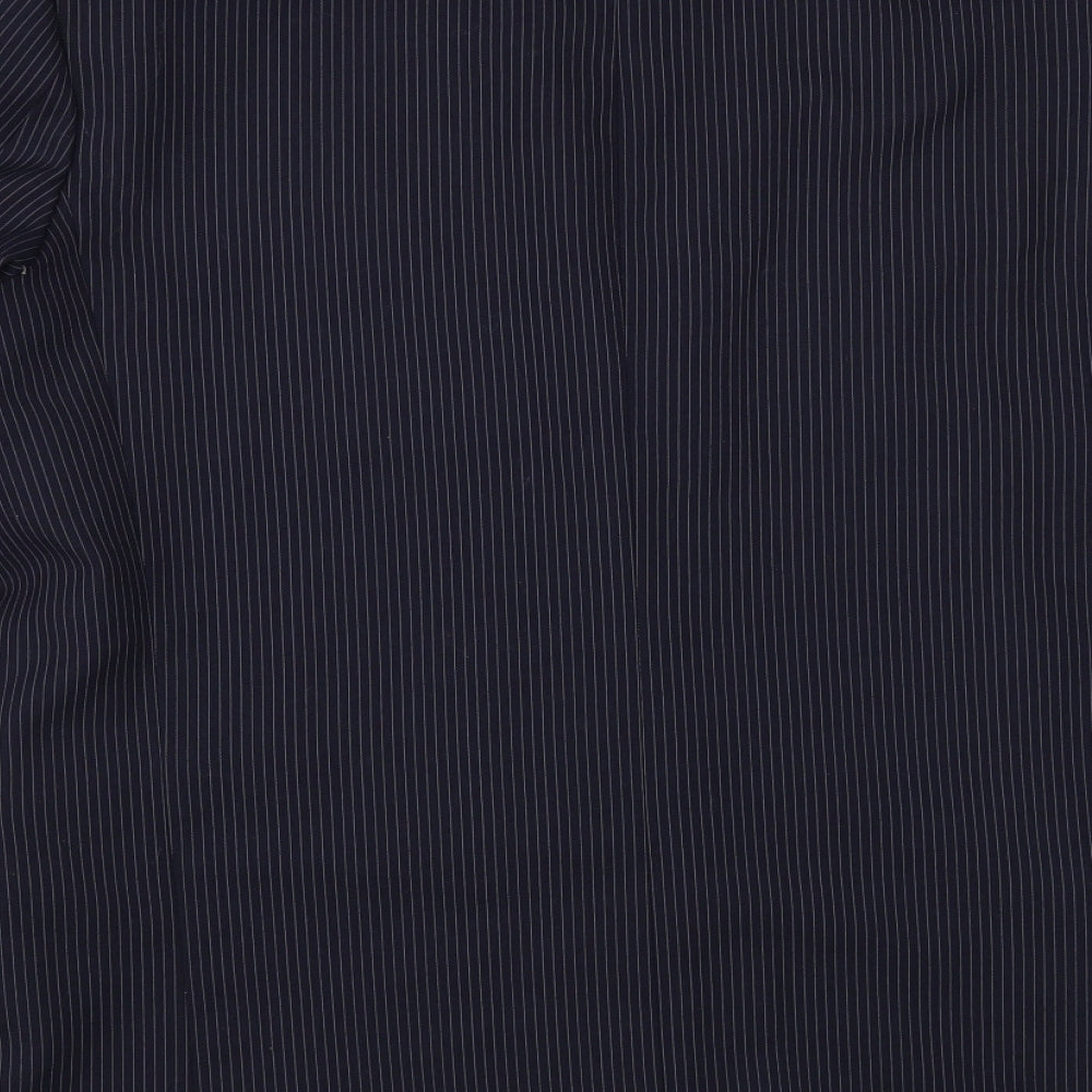 Ricardo Mens Blue Striped Jacket Blazer Size 40 Button