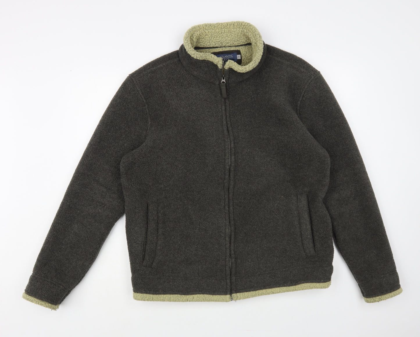 Atlantic Bay Mens Grey Jacket Size M Zip