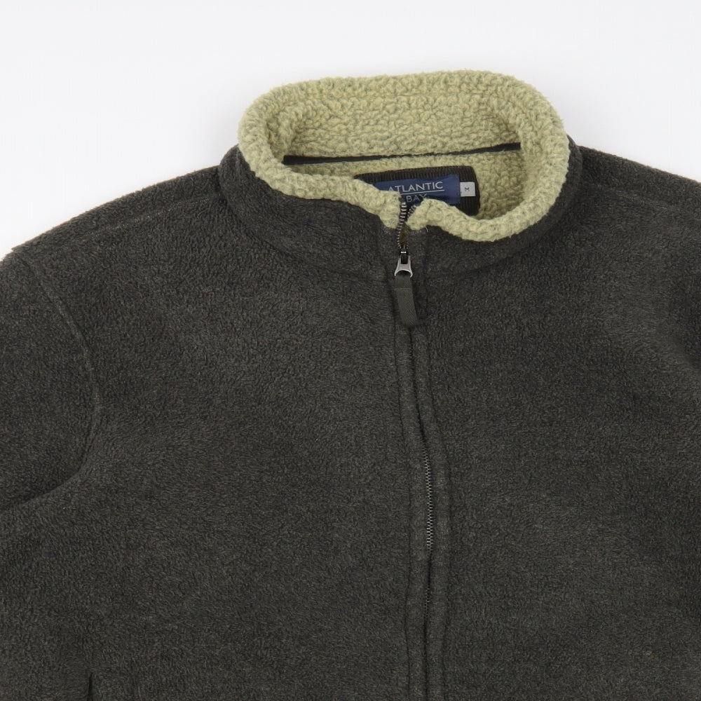 Atlantic Bay Mens Grey Jacket Size M Zip