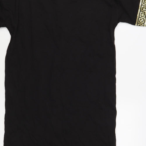 Prteworn Womens Black Cotton Tunic T-Shirt Size M Crew Neck - Greece
