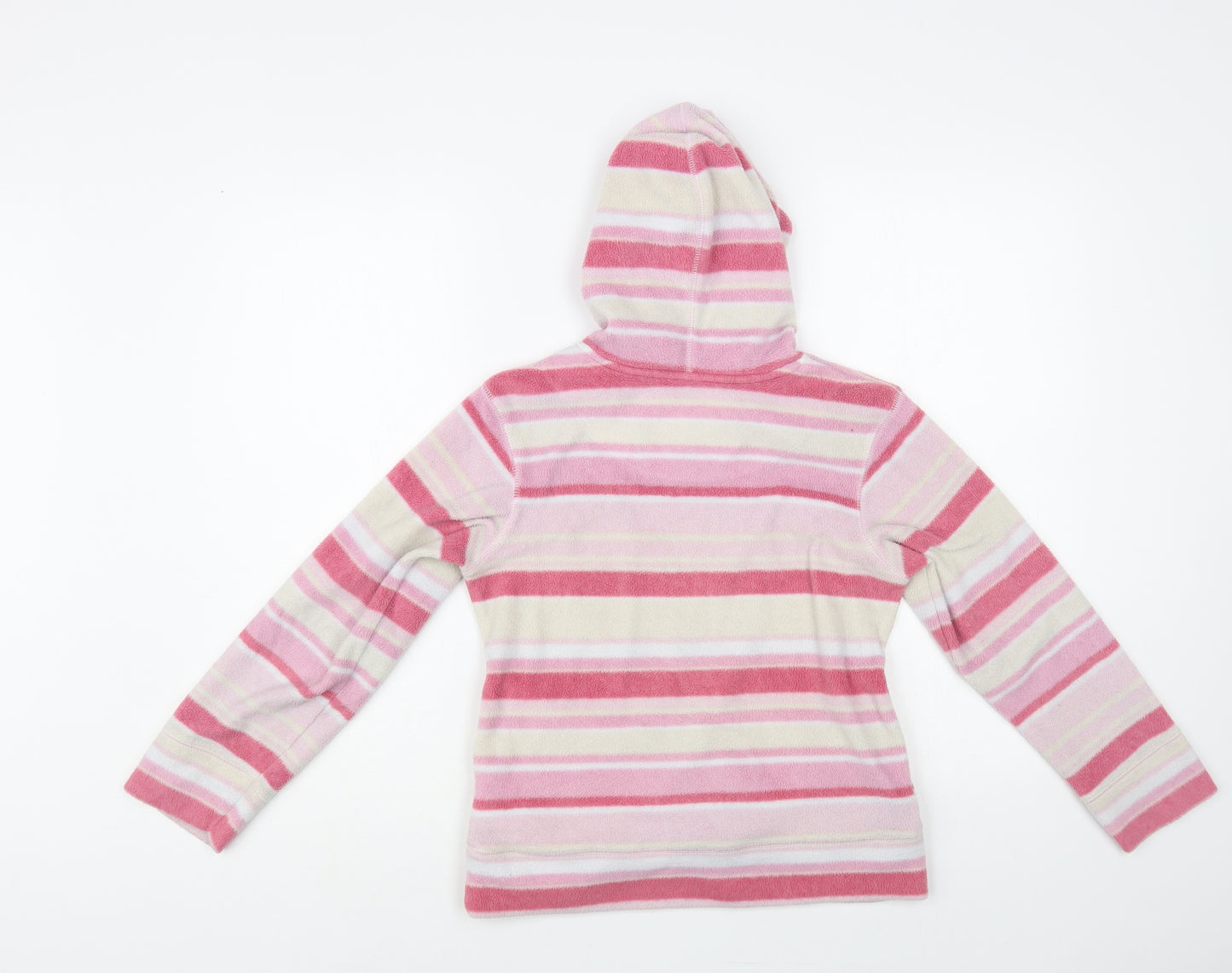 NEXT Girls Pink Striped Polyester Pullover Hoodie Size 10 Years Pullover