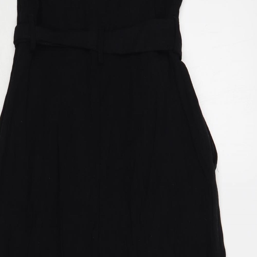 Peacocks Womens Black Polyester Jumpsuit One-Piece Size 10 L20 in Zip