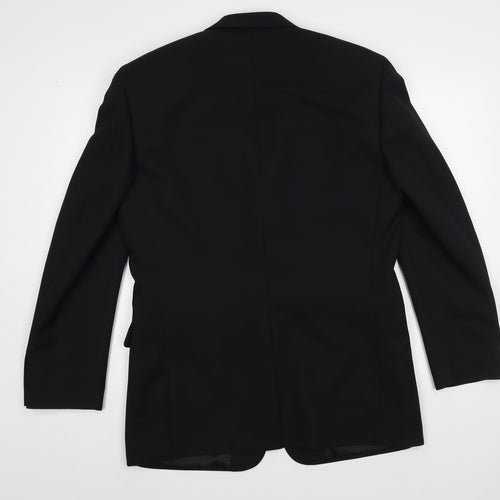 Greenwoods Mens Black Polyester Jacket Blazer Size 38