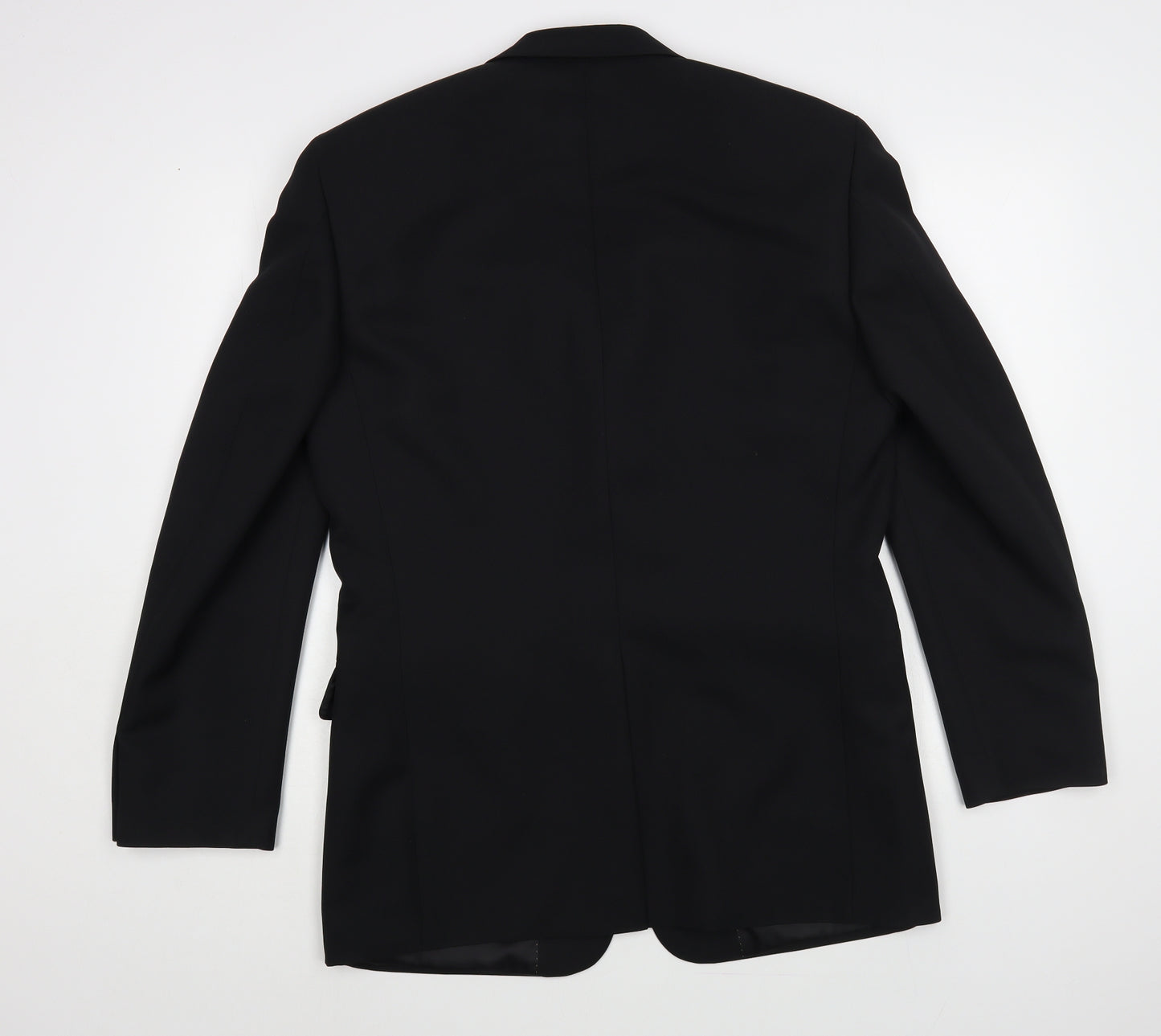 Greenwoods Mens Black Polyester Jacket Blazer Size 38