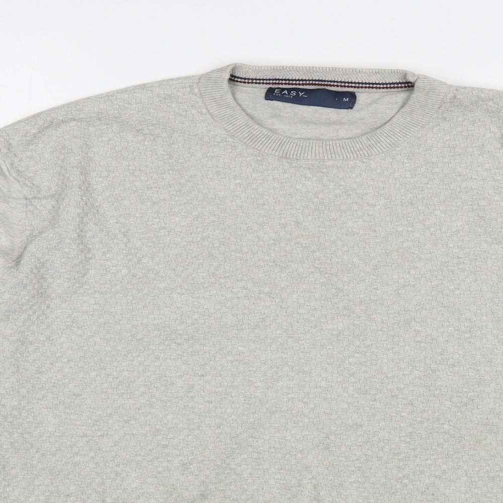 Matalan Mens Grey Crew Neck Cotton Pullover Jumper Size M