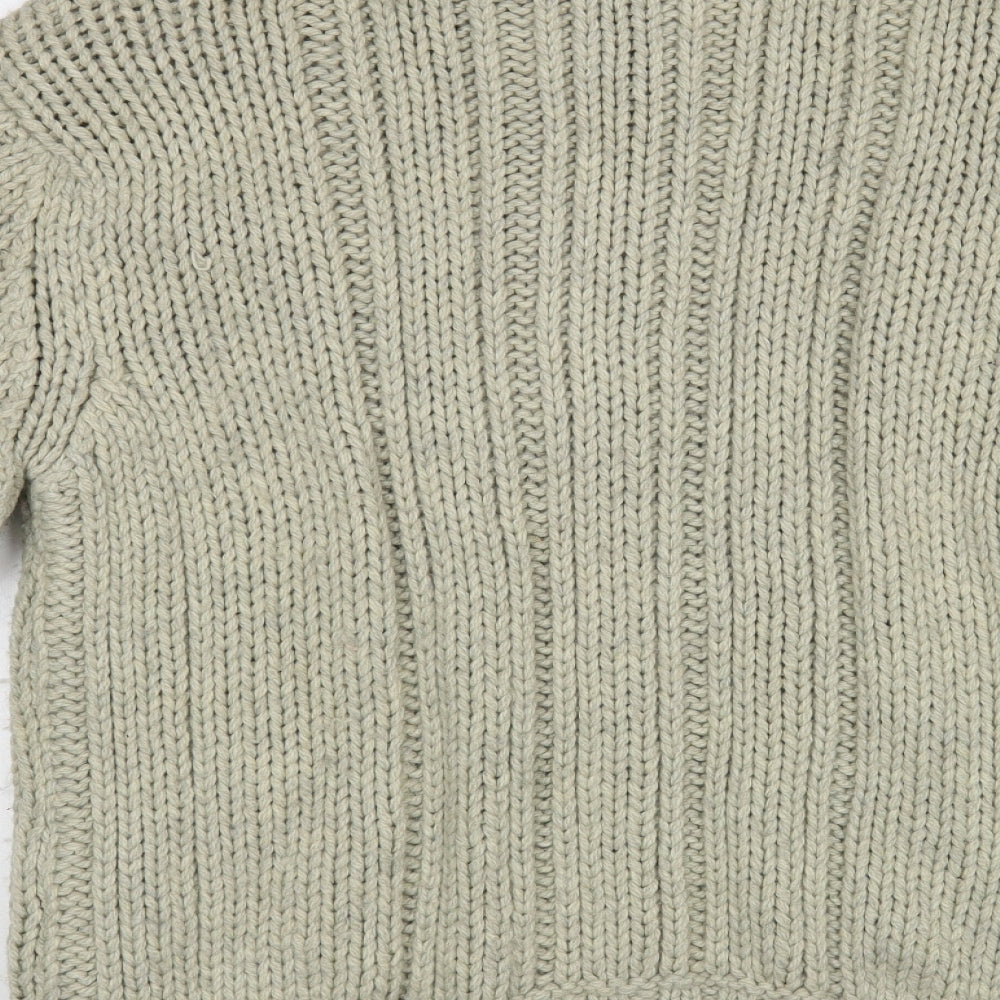 NEXT Mens Beige High Neck Acrylic Pullover Jumper Size L