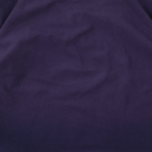 Indigo Womens Blue V-Neck Polyester Pullover Jumper Size 14
