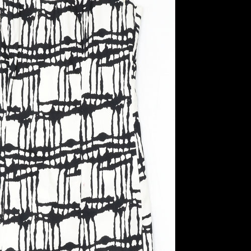 TU Womens Multicoloured Geometric Cotton Pencil Dress Size 16 Round Neck